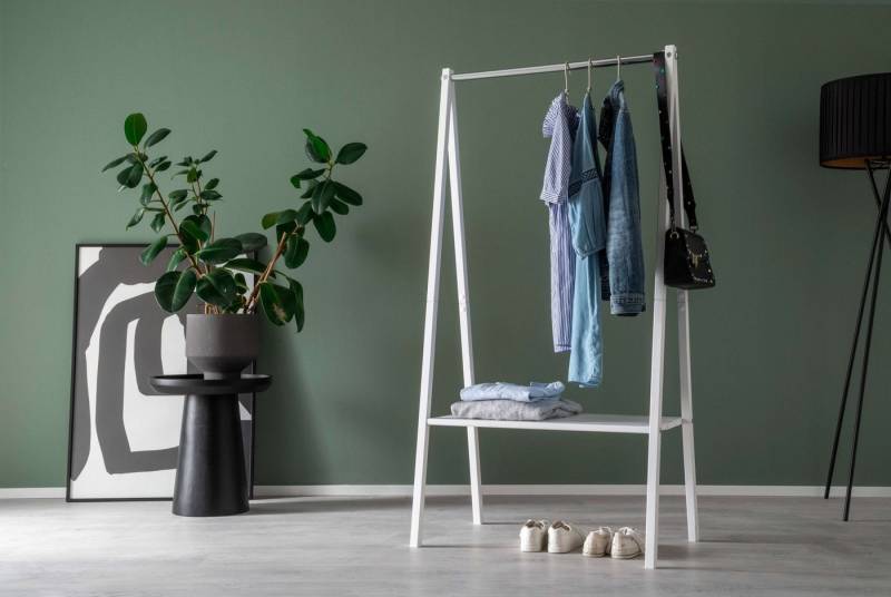 Home affaire Garderobenständer Progress, in 4 Ausführungen, mit oder ohne Spiegel, (stabile Konstruktion), FSC zertifizierte Garderobe aus Fichte Massivholz, weiss lackiert Home affaire Garderobenständer Progress, in 4 Ausführungen, mit oder ohne Spiegel, (stabile Konstruktion), FSC zertifizierte Garderobe aus Fichte Massivholz, weiss lackiert von Home affaire