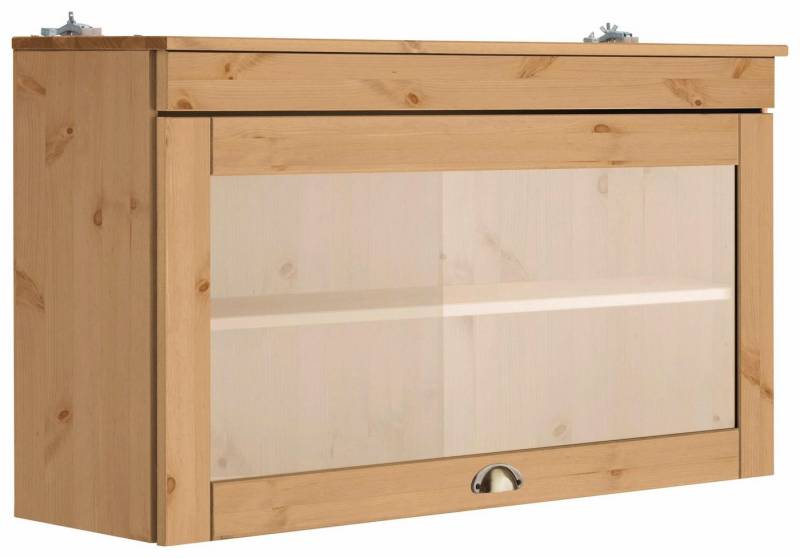 Home affaire Glashängeschrank Oslo 100 cm breit, aus Kiefer, 1 Klappe, Metallgriff, Landhaus-Optik von Home affaire