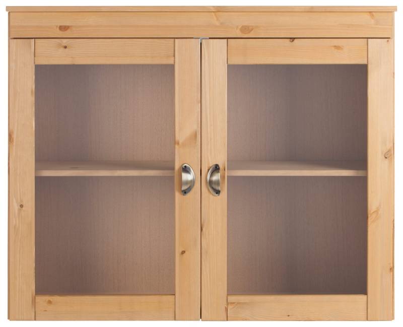 Home affaire Glashängeschrank Oslo 100 cm breit, aus massiver Kiefer, mit 2 Glastüren, Metallgriffe von Home affaire