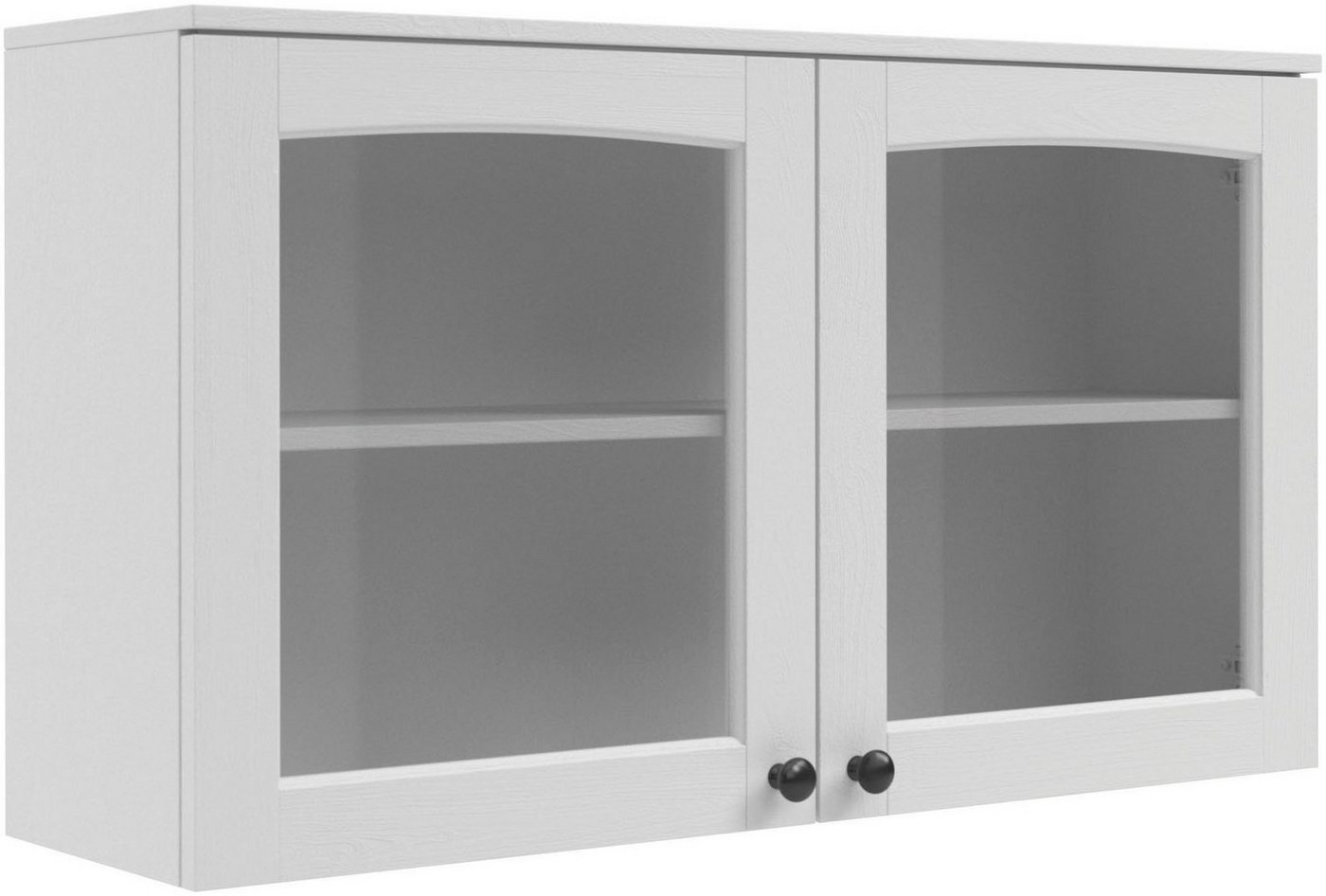 Kochstation Hängeschrank KS-Osby (1-St) Kiefer massiv, Breite 100 cm, Türen mit Glaseinsatz von Kochstation