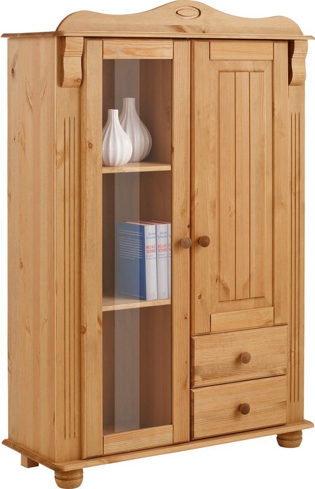 Home affaire Highboard Adele, Stauraumschrank, 2-türig, Höhe 135 cm, aus massiver Kiefer, FSC® von Home affaire