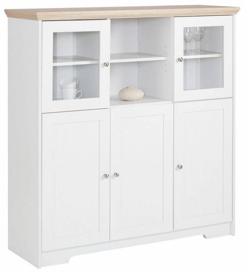 Home affaire Highboard Nanna, in duroplastischer Oberfläche Folien Eichen-Optik, Breite 118 cm von Home affaire