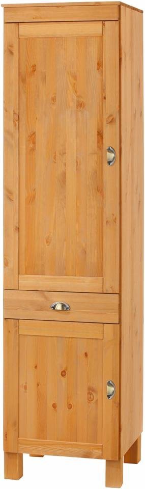 Home affaire Hochschrank Oslo 50 cm breit, in 2 Tiefen, 2 Türen, 1 Schublade, aus massiver Kiefer von Home affaire