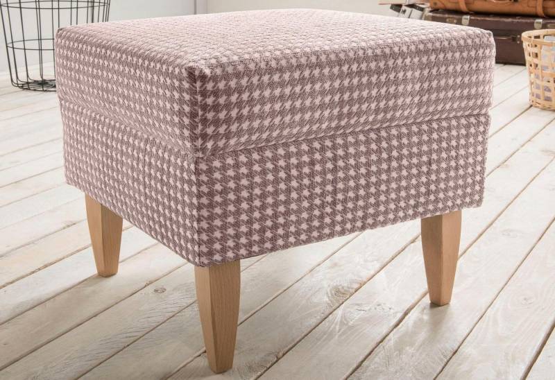 Home affaire Hocker Asino, mit Hahnentritt-Bezug von Home affaire