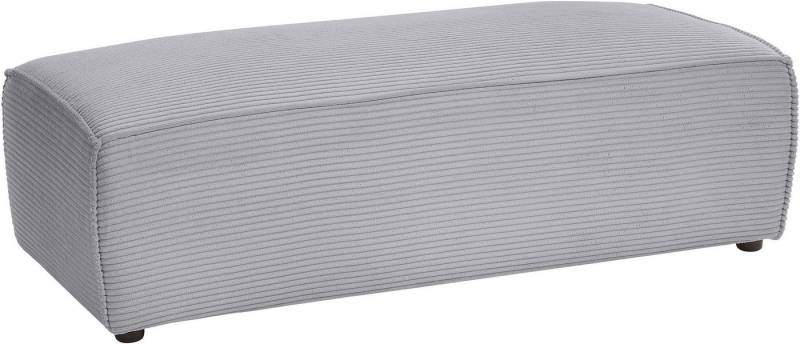 Home affaire Hocker NEU: SHERWOOD XXL, Polsterhocker, Cord, Webstoff, rechteckig, bequemer Sitzkomfort, 130/60/44 cm, Krokodilverbinder von Home affaire
