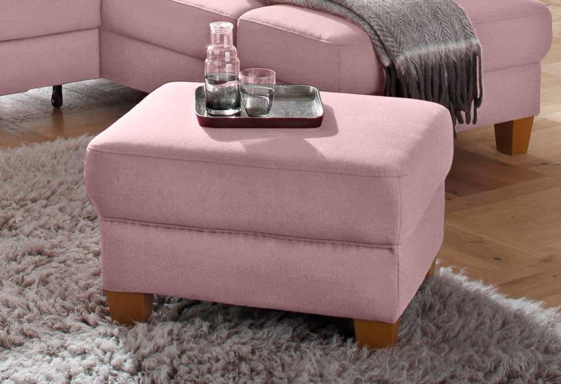 Home affaire Hocker Texel, mit Federkern und Kontrastnaht, Füße Buche eichefarben von Home affaire