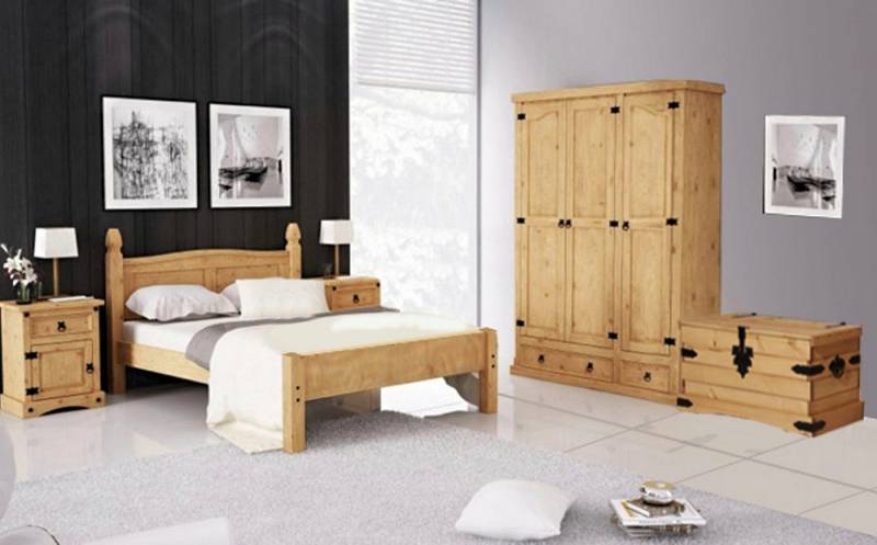 Home affaire Kleiderschrank (1-St) Holzoberfläche honigfarbend gewachst von Home affaire