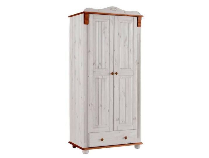 Home affaire Kleiderschrank Adele (4 Breiten: 92/130/169/207 H/T ca. 191/54 cm) aus massiver Kiefer,Spiegel beim 4-und 5-trg.Schrank, Innenausstattung von Home-affaire