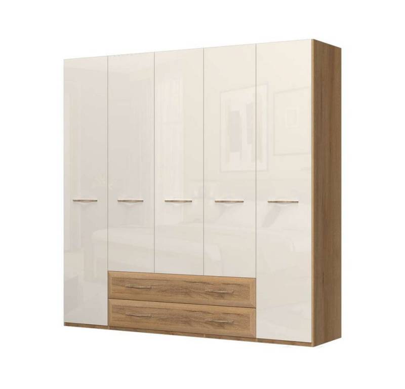 Home affaire Kleiderschrank Gala, beige hochglänzend UV lackiert, kratzfest, FSC-zertifiziert (abgerundete Schubladen aus MDF im Holzdekor, soft-close) hoher Schrank (224cm), wahlweise in 4 Breiten, Made in Europe Home affaire Kleiderschrank Gala, beige hochglänzend UV lackiert, kratzfest, FSC-zertifiziert (abgerundete Schubladen aus MDF im Holzdekor, soft-close) hoher Schrank (224cm), wahlweise in 4 Breiten, Made in Europe von Home affaire