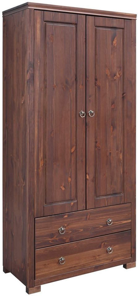 Home affaire Kleiderschrank Gotland, Wäscheschrank, Mehrzweckschrank mit Schubladen, Landhausstil (B/H/T ca: 80cmx178cmx40cm) massive Kiefer, FSC® zertifiziert, langlebige Qualität trifft Stil von Home affaire