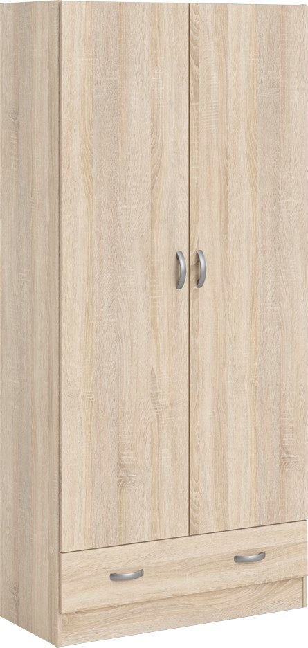 Home affaire Kleiderschrank Stauraum, Stangengriffe, einfache Selbstmontage, 170,4 x 79,4 x 35,7cm von Home affaire