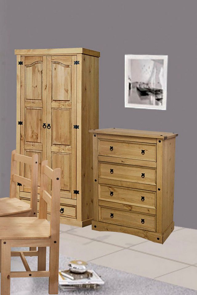 Home affaire Kommode (1 St), Holzoberfläche honigfarbend gewachst von Home affaire