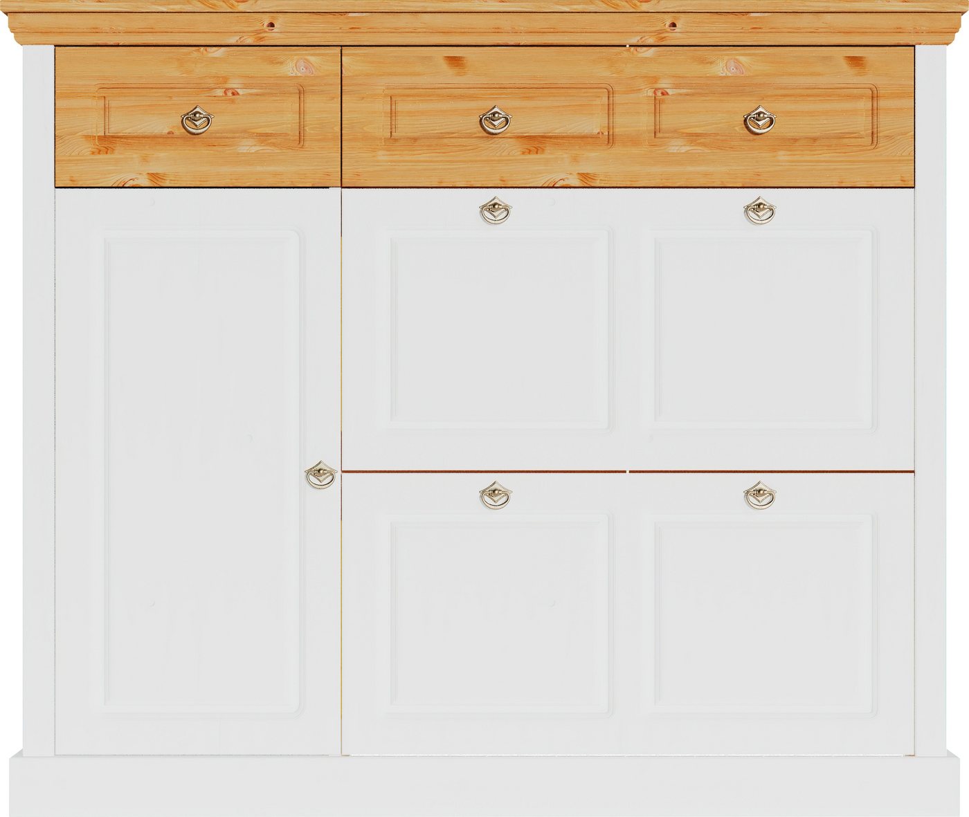 Home affaire Schuhschrank Basilico Schuhkkommode, Breite 130 cm, Kassettenoptik, aus Massivholz, FSC® Home affaire Schuhschrank Basilico Schuhkkommode, Breite 130 cm, Kassettenoptik, aus Massivholz, FSC® von Home affaire