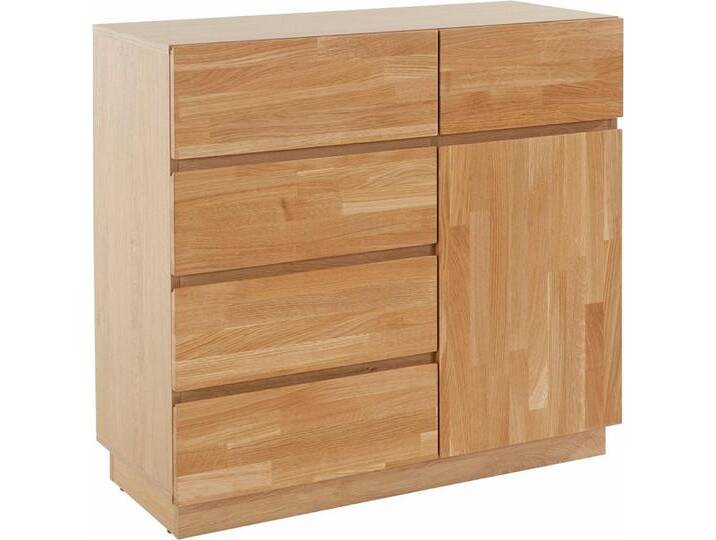 Home affaire Kommode Laima, Breite 90 cm, mit 5 Schubladen, teilmassiv, FSC®-zertifiziert, braun von Home-affaire