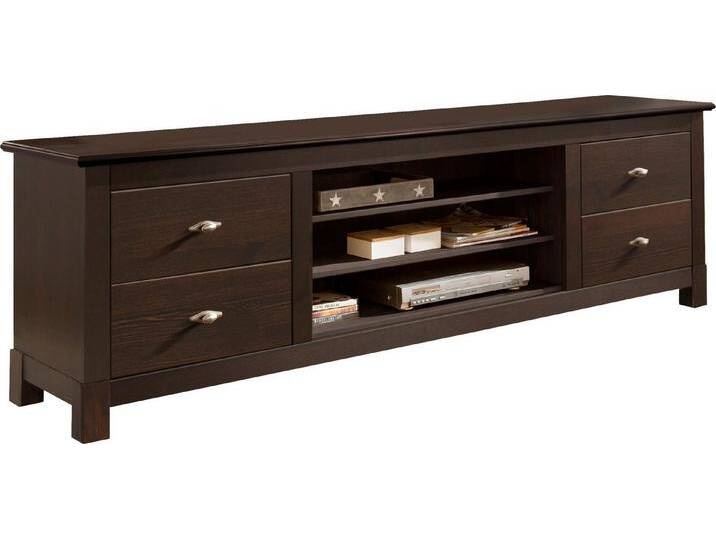 Home affaire Lowboard Rauna, Kommode, Breite 200 cm, FSC®-zertifiziertes Massivholz, braun, dunkelbraun von Home-affaire