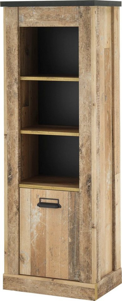 Home affaire Midischrank SHERWOOD in modernem Holz Dekor, mit Apothekergriffen aus Metall, Höhe 146 cm von Home affaire