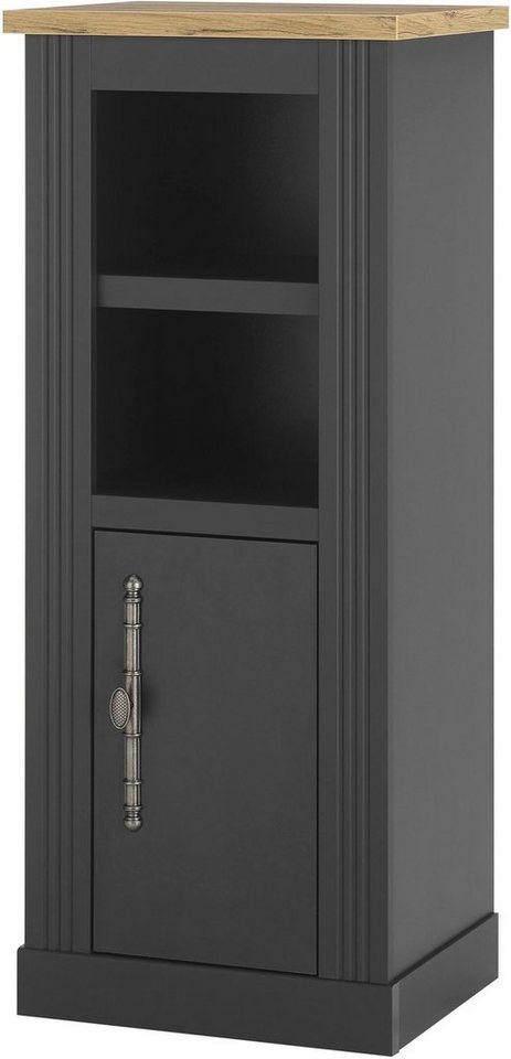 Home affaire Midischrank WESTMINSTER, Badschrank im Landhausstil, Schrank mit Metallgriffen in 2 Farben verfügbar, mit offenen Fächern und Stauraum von Home affaire