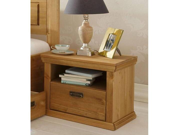 Home affaire Nachtkonsole Madrid, aus massiver Kiefer, FSC®-zertifiziert, beige, gelaugt/geölt von Home-affaire