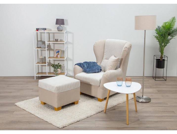 Home affaire Ohrensessel Oliver, Ohrensess,mit Hocker,Zierkissen,Klassische Form, beige Home affaire Ohrensessel Oliver, Ohrensess,mit Hocker,Zierkissen,Klassische Form, beige von Home-affaire