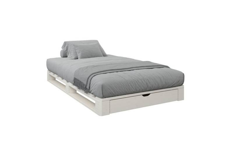 Home affaire Palettenbett "ALASCO " BESTSELLER! Mit Schublade, zertifiziertes Massivholz, erweiterbar zum Doppel- oder Familienbett von Home affaire