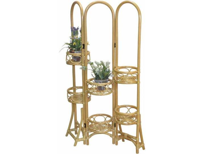 Home affaire Paravent, Rattan mit Blumenhalterung, beige von Home-affaire