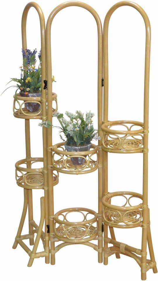 Home affaire Paravent, Rattan mit Blumenhalterung von Home affaire