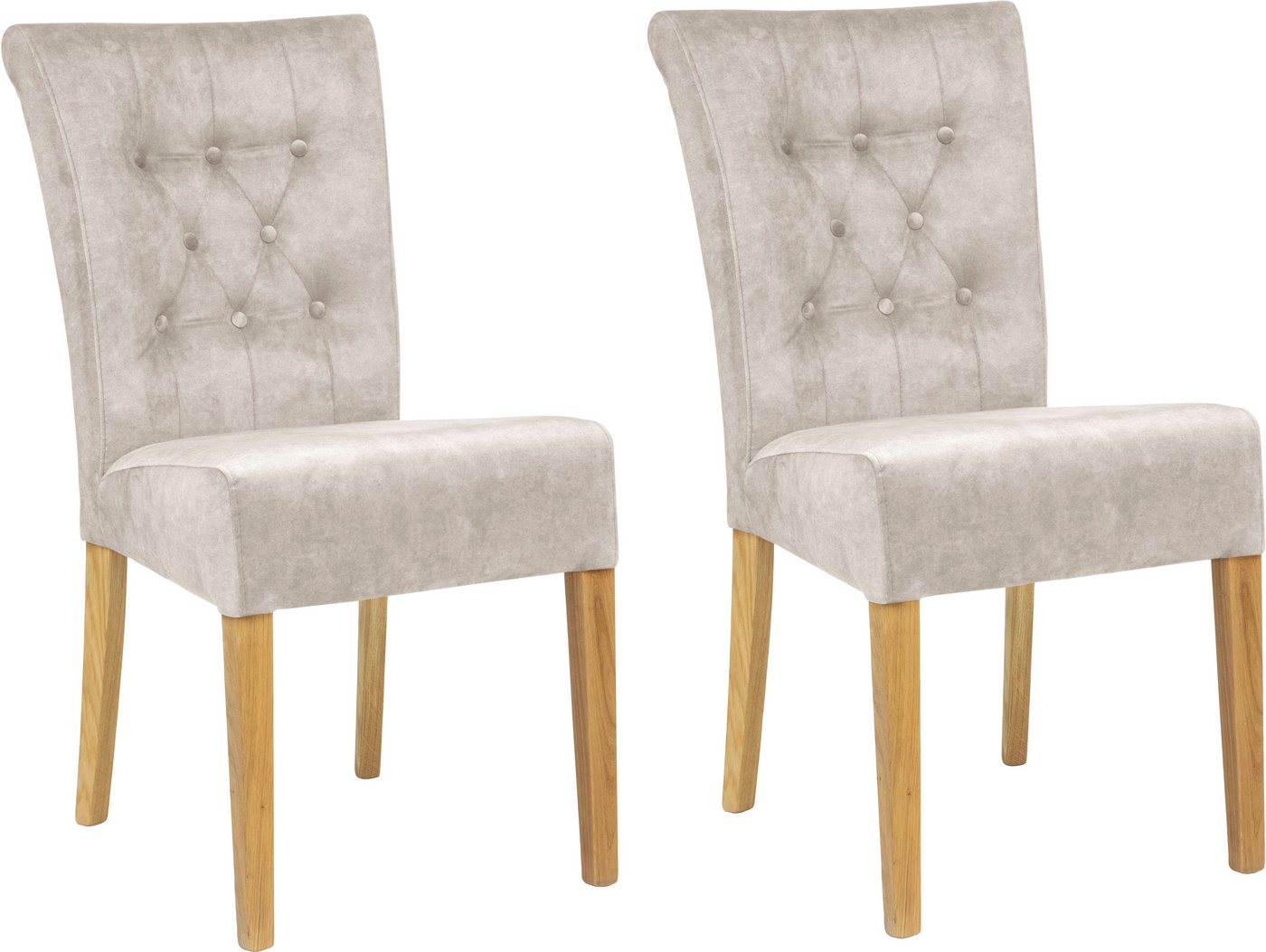Home affaire Polsterstuhl Queen (Set, 2 St), Esszimmerstuhl mit Knopfheftung, 2er, 4er oder 6er-Set von Home affaire