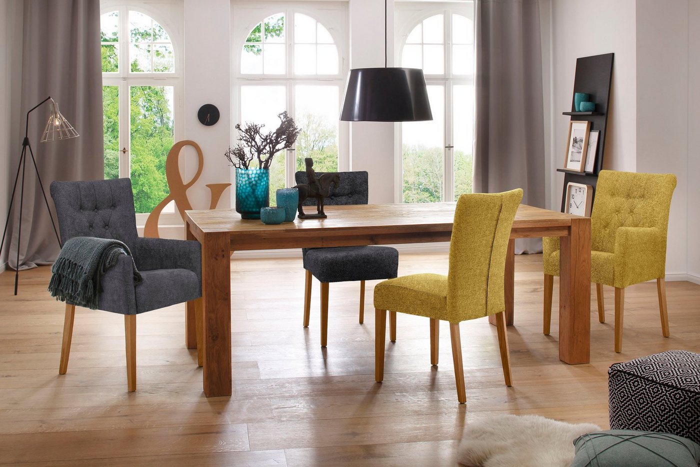 Home affaire Polsterstuhl Queen (Set, 2 St), Esszimmerstuhl mit Knopfheftung, 2er, 4er oder 6er-Set von Home affaire