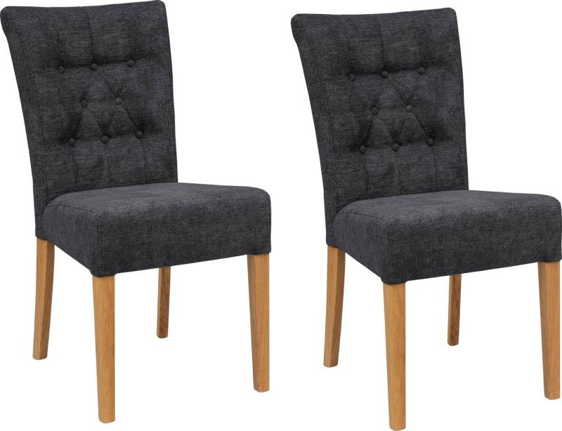Home affaire Polsterstuhl Queen (Set, 4 St), Esszimmerstuhl mit Knopfheftung, 2er, 4er oder 6er-Set von Home affaire