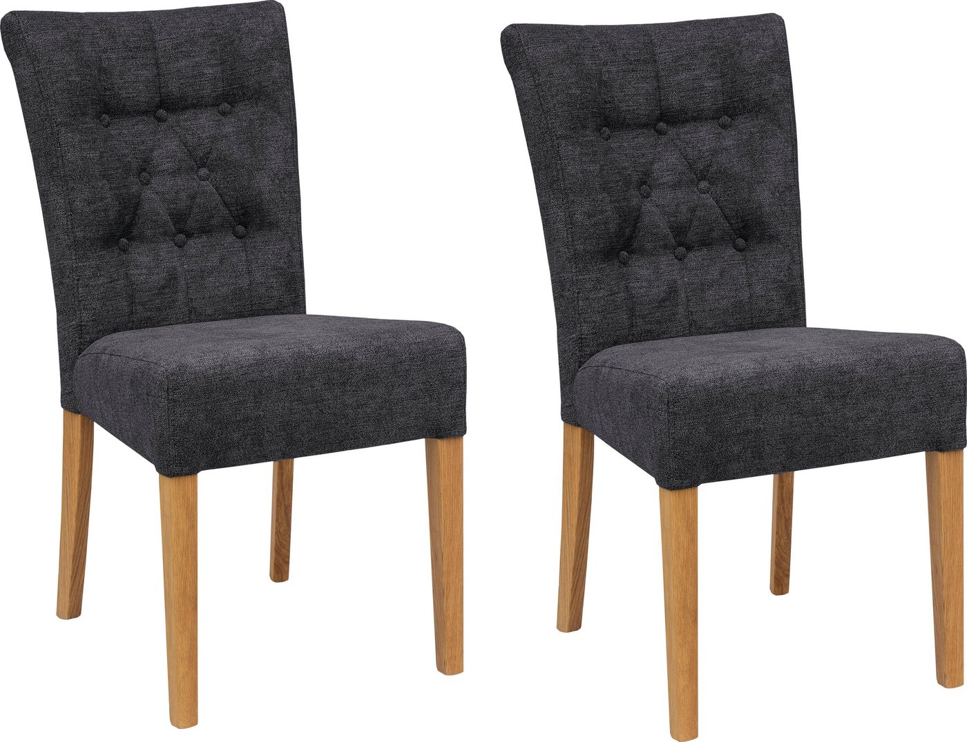 Home affaire Polsterstuhl Queen (Set, 6 St), Esszimmerstuhl mit Knopfheftung, 2er, 4er oder 6er-Set von Home affaire