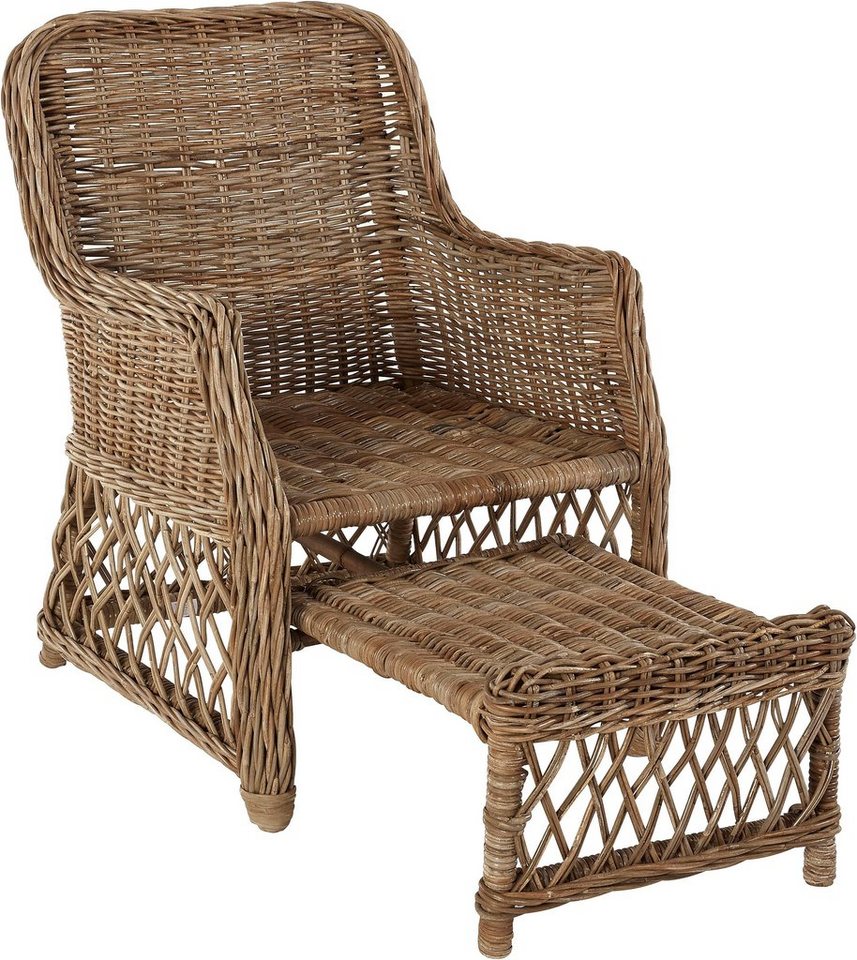 Home affaire Rattanstuhl, Handarbeit, Maße (B/T/H): (67/75/91) von Home affaire