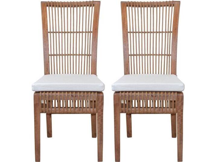 Home affaire Rattanstuhl, Handarbeit aus Rattan (2er-Set), braun von Home-affaire