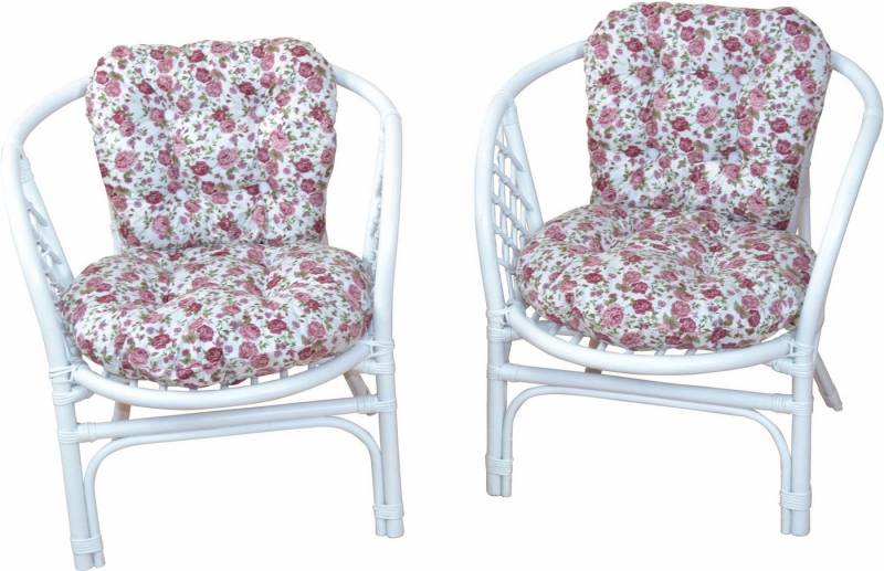 Home affaire Rattanstuhl Rattansessel, 2erSet aus Rattan mit Kissenauflage, im Röschendessin, Breite 66 cm Home affaire Rattanstuhl Rattansessel, 2erSet aus Rattan mit Kissenauflage, im Röschendessin, Breite 66 cm von Home affaire
