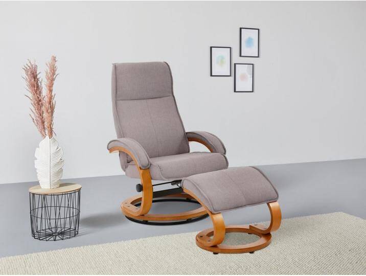 Home affaire Relaxsessel Paris, TV-Sessel mit Hocker und manueller Liegefunktion (Set, 2-St., bestehend aus Sessel und Hocker), Dreh- und Kippfunktion von Home-affaire