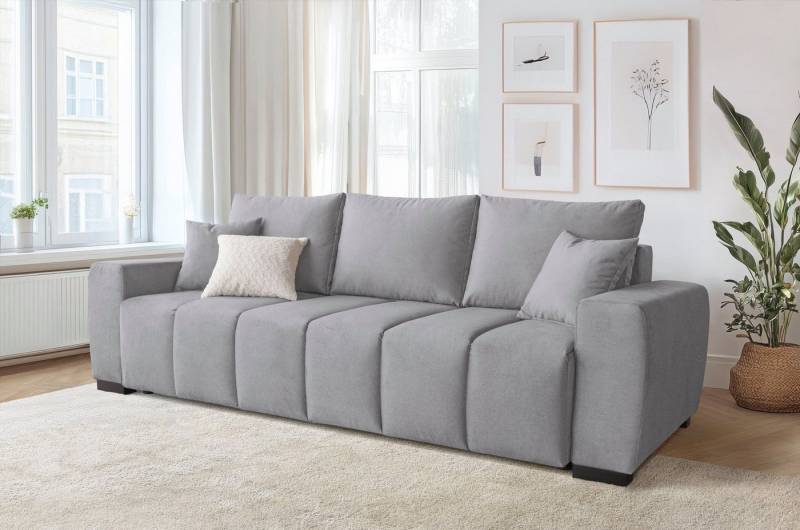 Home affaire Schlafsofa Bello, mit Bettfunktion, Bettkasten, Frei im Raum stellbar, Federkern von Home affaire