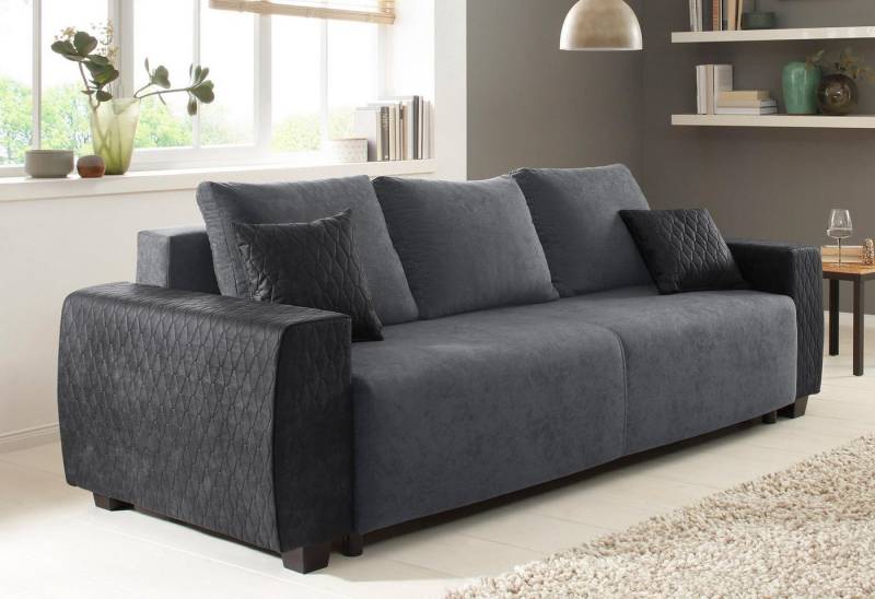 Home affaire Schlafsofa Bella, B: 241 cm, Liegefl. 142x194 cm, mit Bettfunktion, Bettkasten & 2 Zierkissen, Federkern Home affaire Schlafsofa Bella, B: 241 cm, Liegefl. 142x194 cm, mit Bettfunktion, Bettkasten & 2 Zierkissen, Federkern von Home affaire