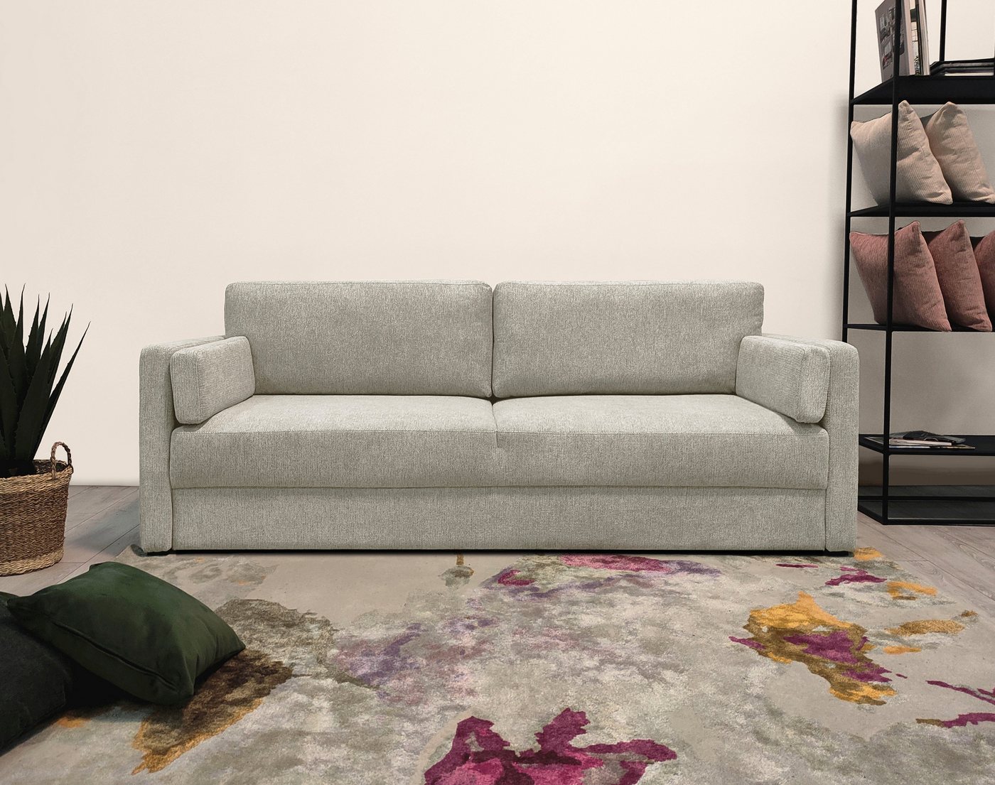 Home affaire Schlafsofa Calrence, mit aufklappbarer Bettfunktion, zwei Armlehnvarianten in der Serie von Home affaire