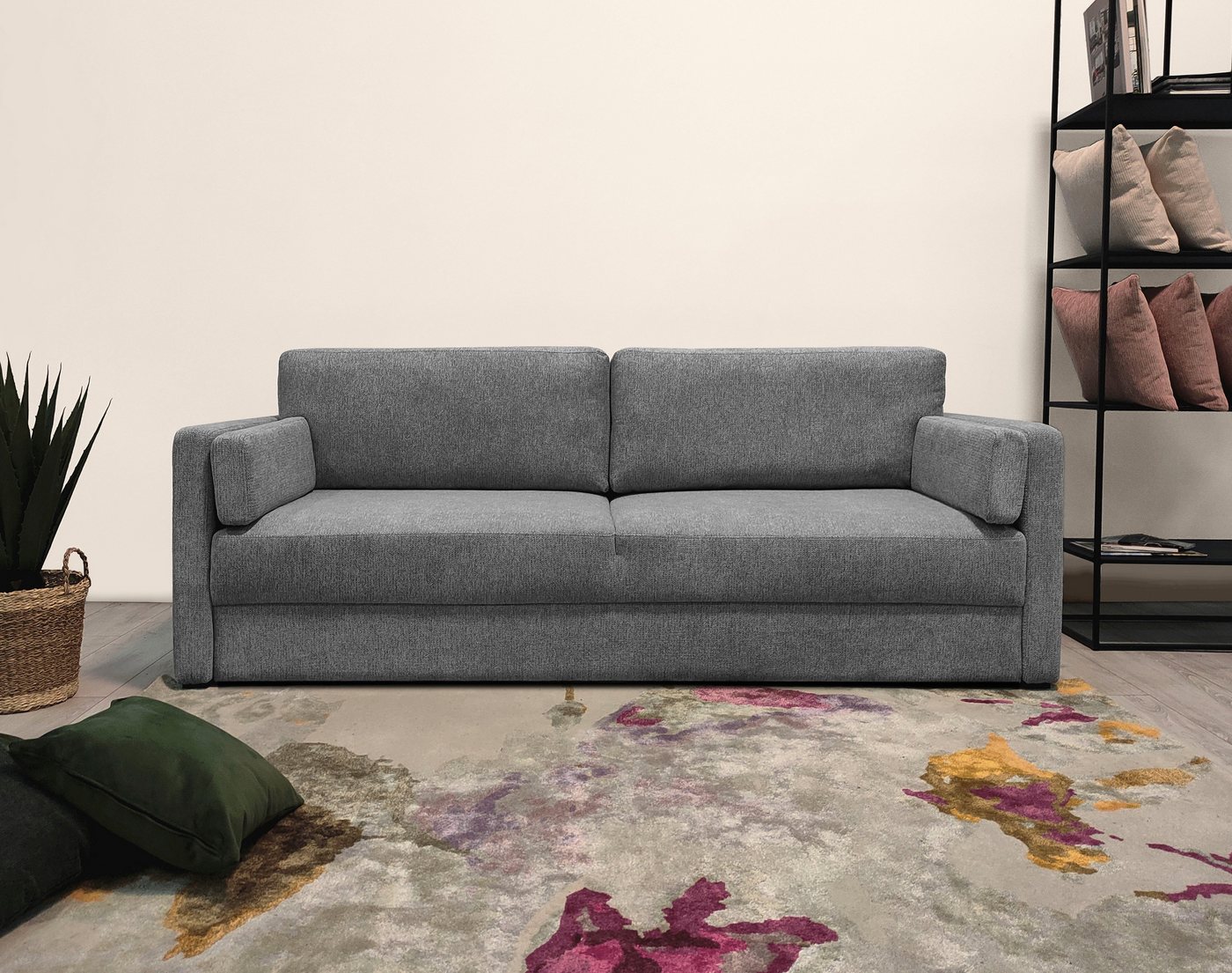 Home affaire Schlafsofa Calrence, mit aufklappbarer Bettfunktion, zwei Armlehnvarianten in der Serie von Home affaire