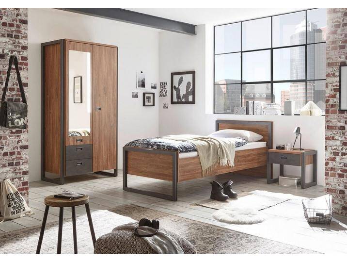 Home affaire Schlafzimmer-Set Detroit, (Set, 3-tlg), braun von Home-affaire