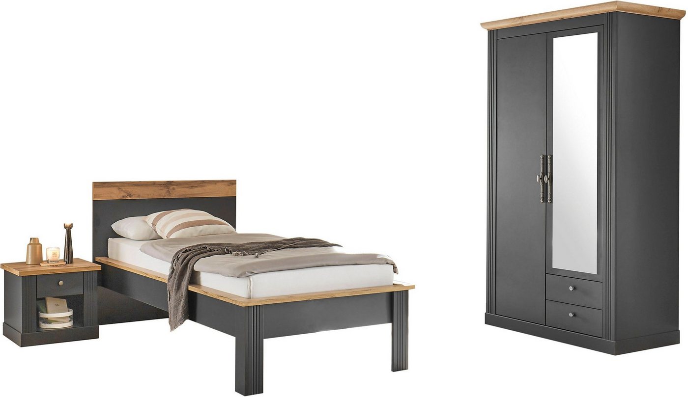 Home affaire Schlafzimmer-Set Westminster, beinhaltet 1 Bett, Kleiderschrank 2-türig und 1 Nachtkommode von Home affaire