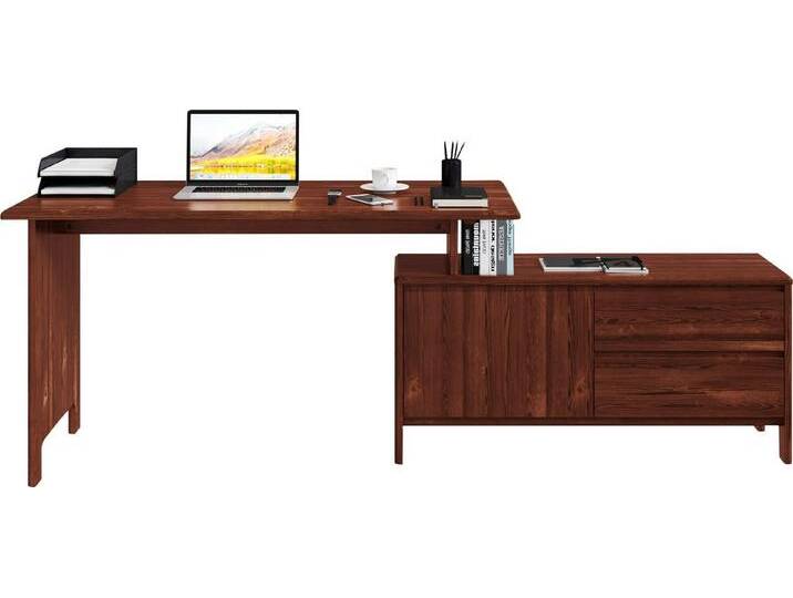Home affaire Schreibtisch Luven, aus Massivholz, in 2 Breiten, variable Nutzung als Schreibtisch oder Eckschreibtisch, braun, dunkelbraun Home affaire Schreibtisch Luven, aus Massivholz, in 2 Breiten, variable Nutzung als Schreibtisch oder Eckschreibtisch, braun, dunkelbraun von Home-affaire