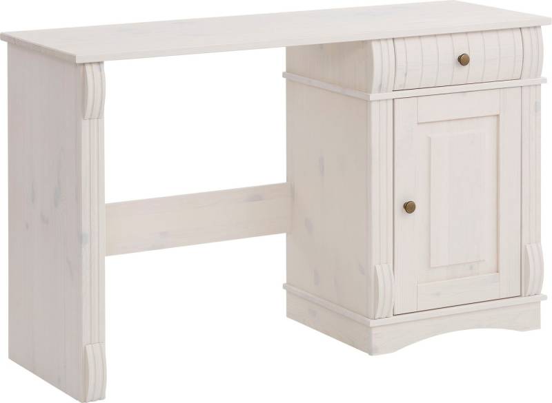 Home affaire Schreibtisch Teresa (Maße (B/T/H): 120/37/73 cm), Computertisch mit Schublade, Massivholz, Breite 120 cm Home affaire Schreibtisch Teresa (Maße (B/T/H): 120/37/73 cm), Computertisch mit Schublade, Massivholz, Breite 120 cm von Home affaire