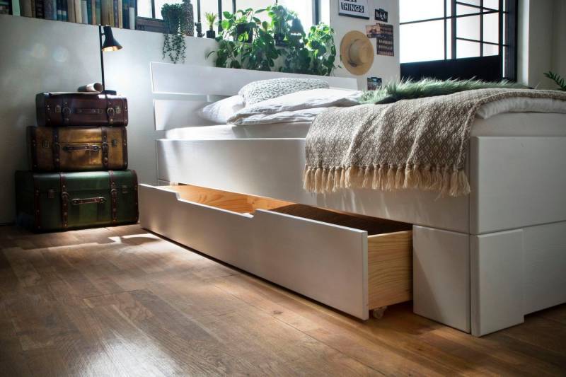 Home affaire Schubkasten-Unterbau Progress Schublade für extra Stauraum unter dem Bett Massivholz, FSC®-zertifiziert, massive Fichte von Home affaire