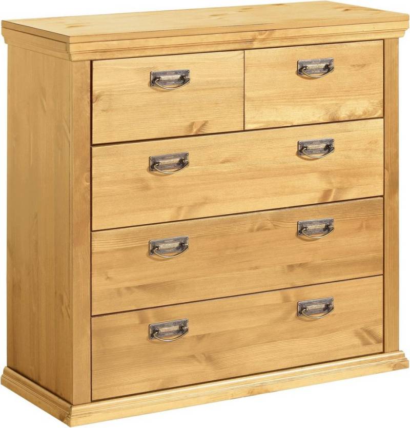 Home affaire Schubkastenkommode Madrid, aus massiver Kiefer mit 5 Schubladen, 90cm breit von Home affaire