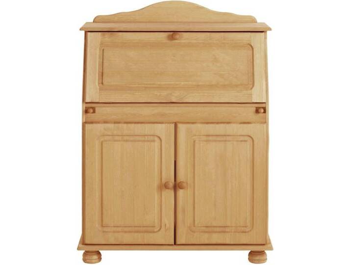 Home affaire Sekretär Mette, Schreibtisch im Landhausstil, aus Massivholz, Breite 82 cm, beige, natur gebeizt/gewachst von Home-affaire