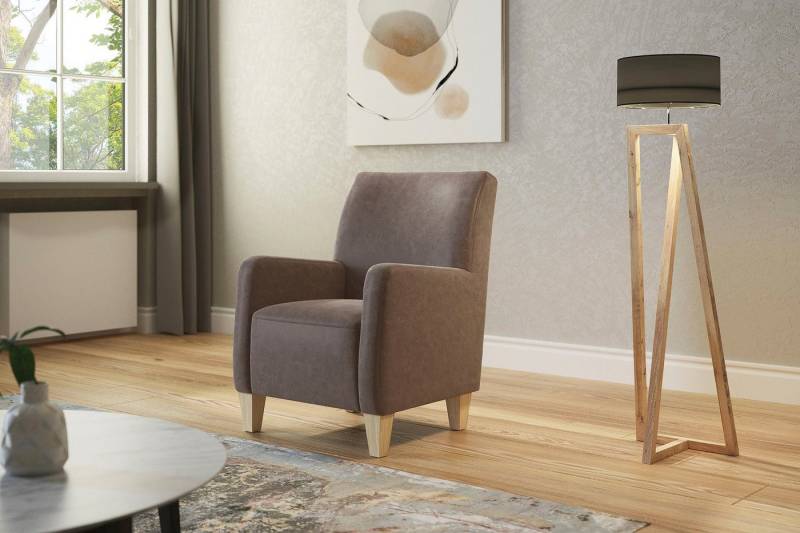 Home affaire Sessel Viva, mit Federkern, mit Buchefüßen von Home affaire