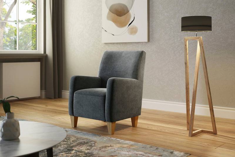 Home affaire Sessel Viva, mit Federkern, mit Eichenfüßen von Home affaire