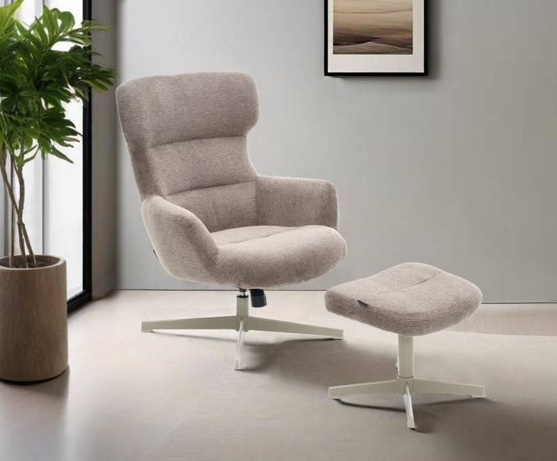 Home affaire Sessel Clara Relaxsessel, TV-Sessel mit Hocker, 360° Grad drehbar von Home affaire