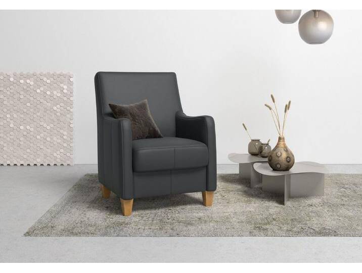 Home affaire Sessel Palmera, Federkern-Polsterung, passend zur Serie »Palmera«, schwarz, schwarz von Home-affaire