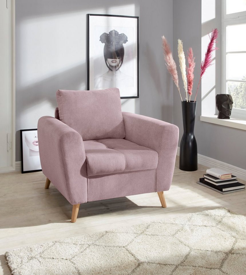 Home affaire Sessel Penelope Luxus, mit besonders hochwertiger Polsterung für bis zu 140 kg pro Sitzfläche von Home affaire